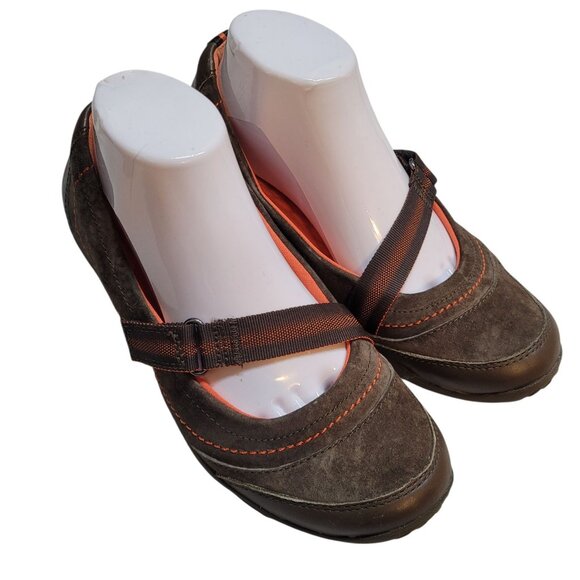 Clarks Haley Braeburn Womens Brown Suede Mary Jane Slip On Comfort Shoes Sz 8.5 - Picture 1 of 8